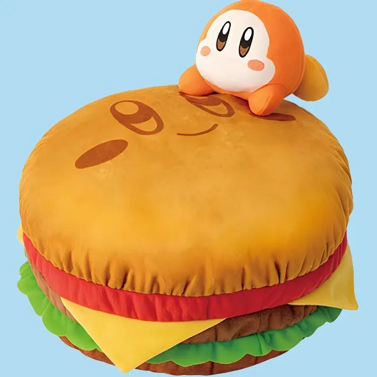 BANPRESTO Ichiban Kuji Kirby'S BURGER Final Prize Waddle Dee Jumping Dolls Plush Doll 30cm High-4