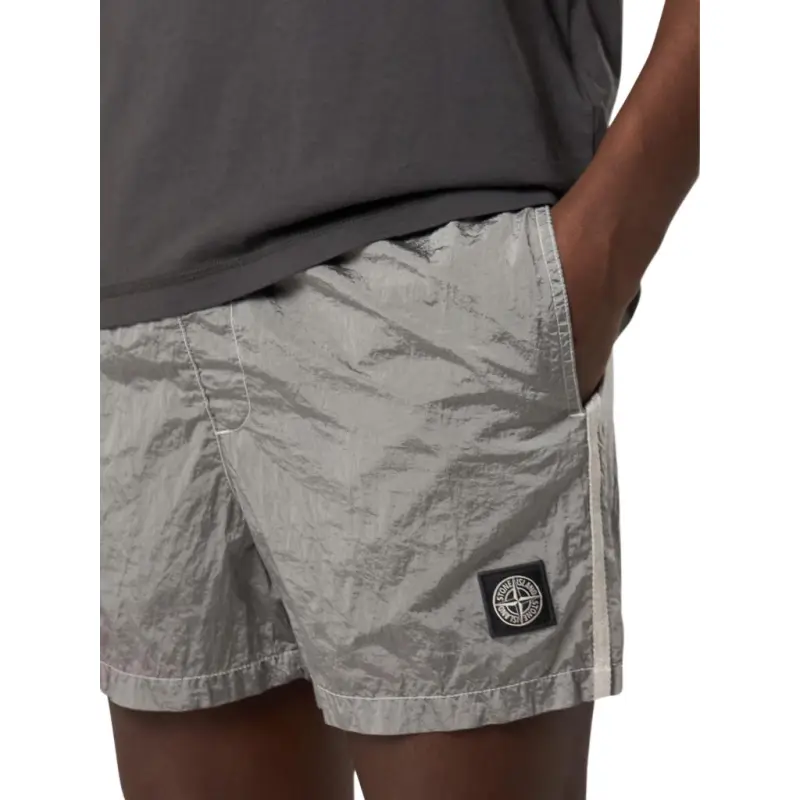 STONE ISLAND Compass Patch Mid Rise Swim Shorts-4