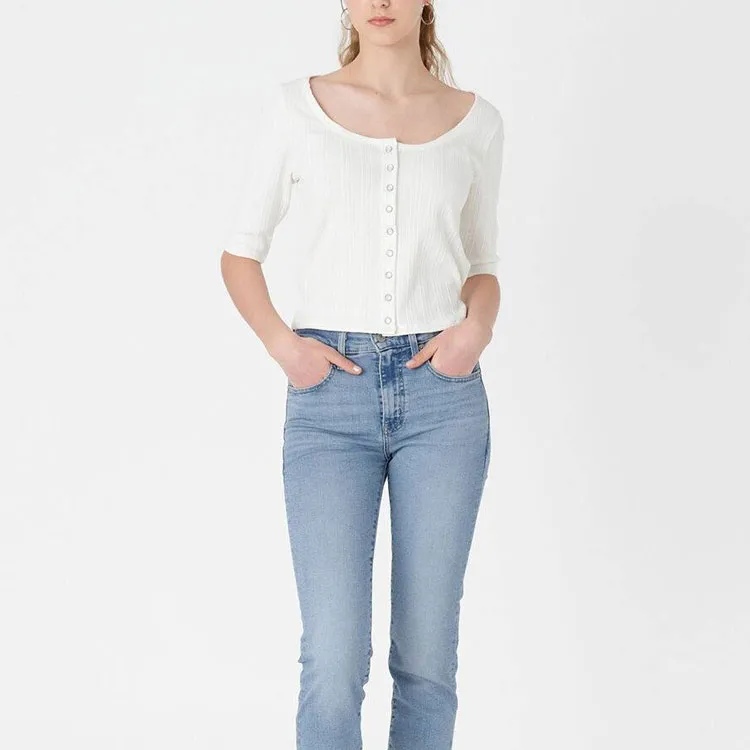 Levis Press stud Waffle jersey T shirt-2