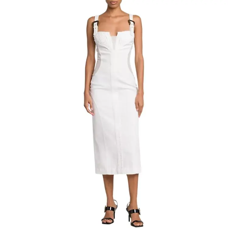 VERSACE JEANS COUTURE Sleeveless Dress Women's White-2