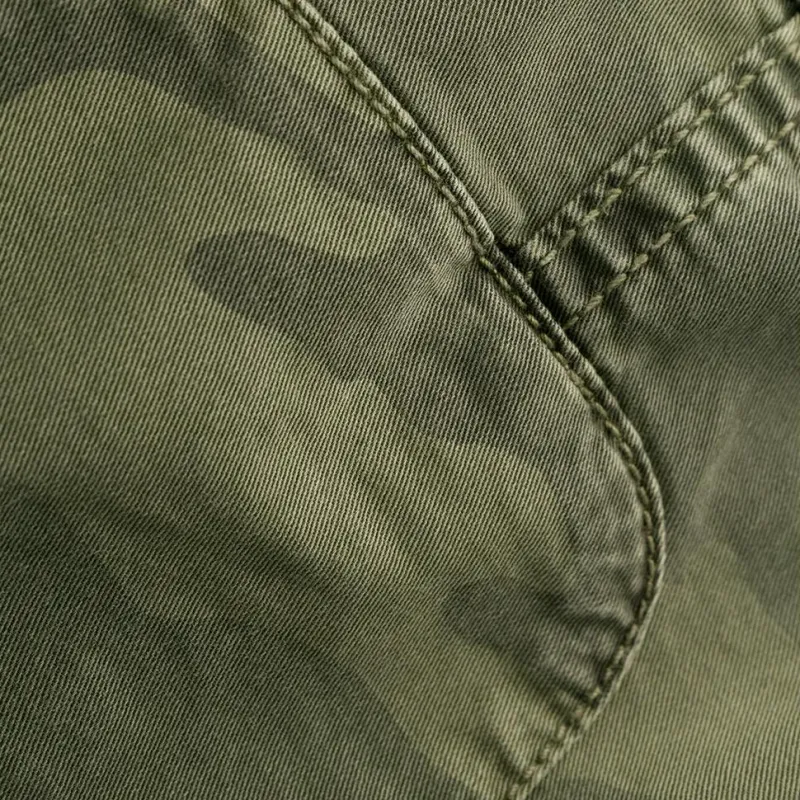 BALMAIN Sleeveless Camouflage Print Denim Dress-6