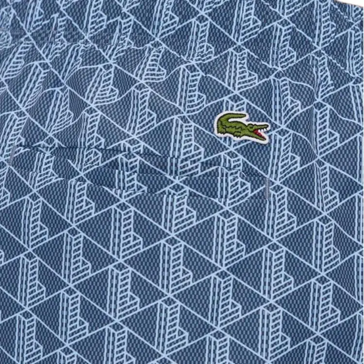 LACOSTE Monogram Print Swim Trunks-4