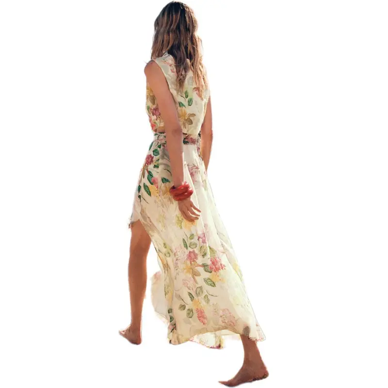 ZARA Sleeveless Dresses Women's Green-5