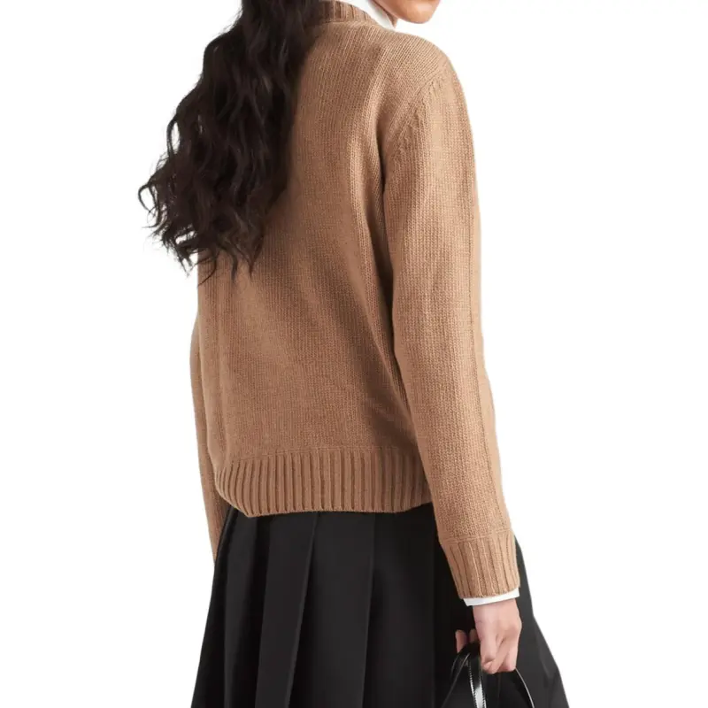 PRADA Logo-intarsia Cashmere-wool Jumper-2