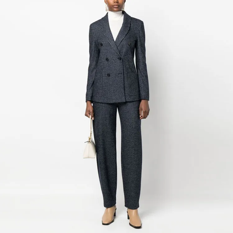 EMPORIO ARMANI Double Breasted Checked Jacket-1