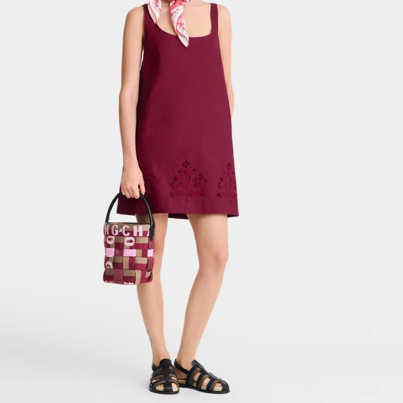 LONGCHAMP Re Play Nylon Bucket Bags Handbags Extra Small Women's Red Beet Purple-4