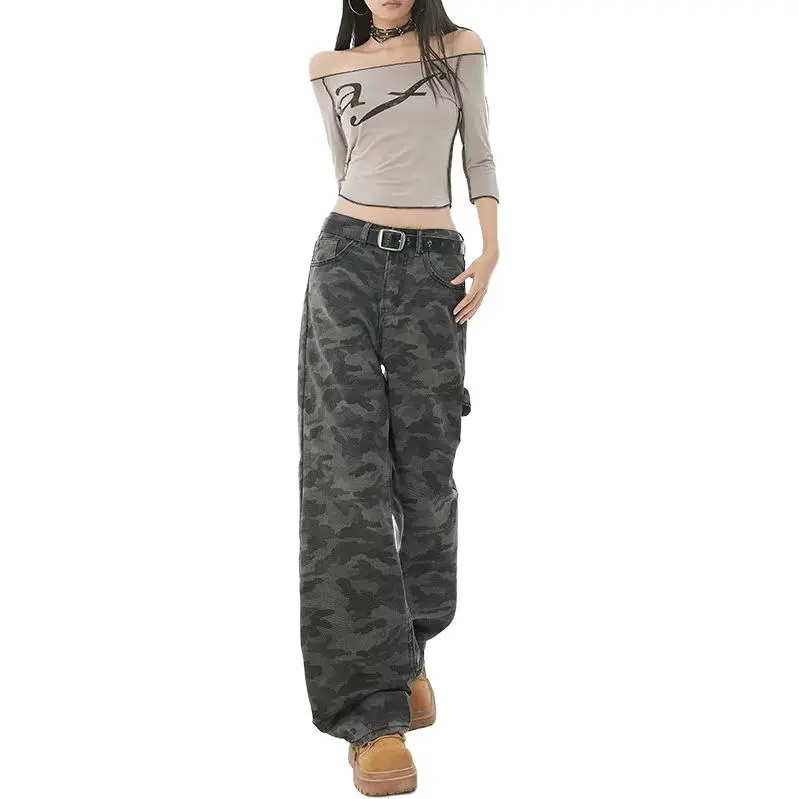 Concubine Zhu Jeans Women's Camouflage-7