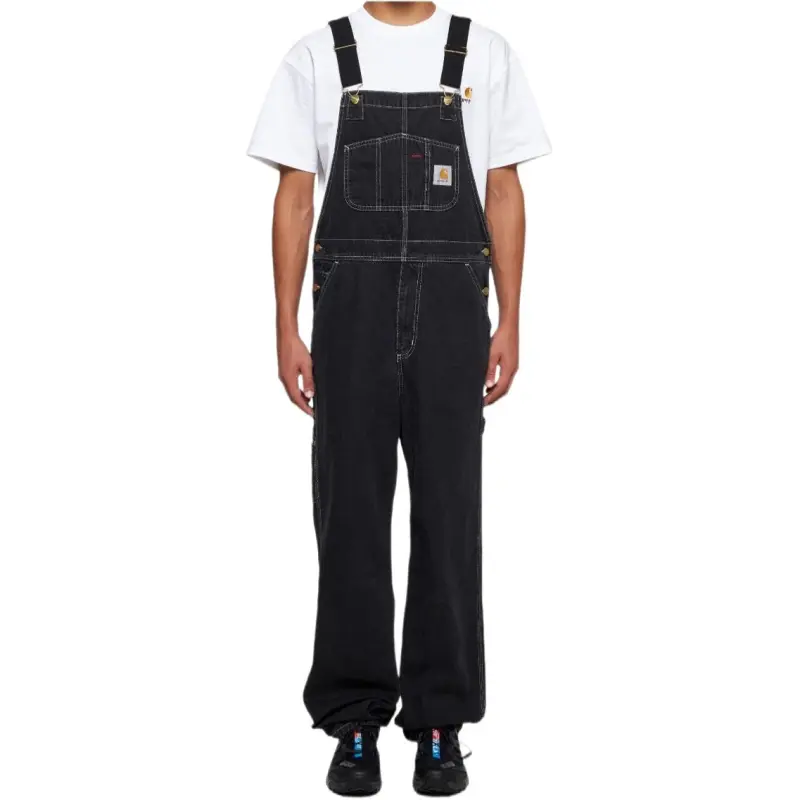 Carhartt WIP Logo patch Straight leg Dungarees-2