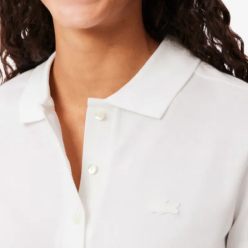 LACOSTE Polo Shirt Women's White-4