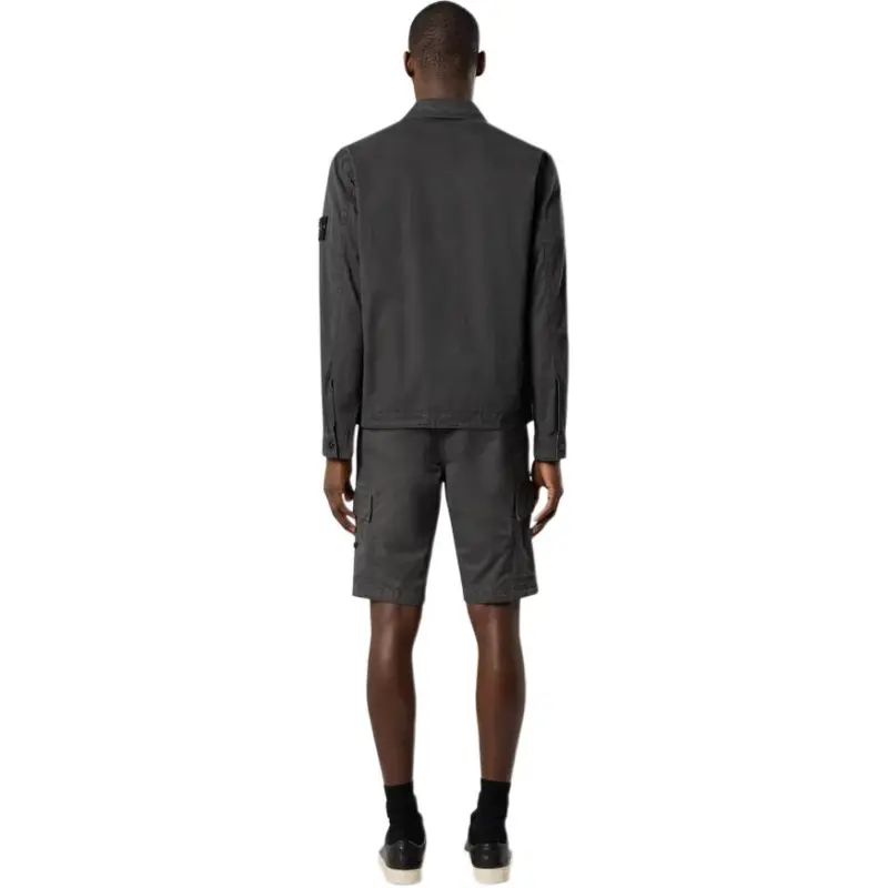STONE ISLAND Compass Patch Zip Up Shirt Jacket-6