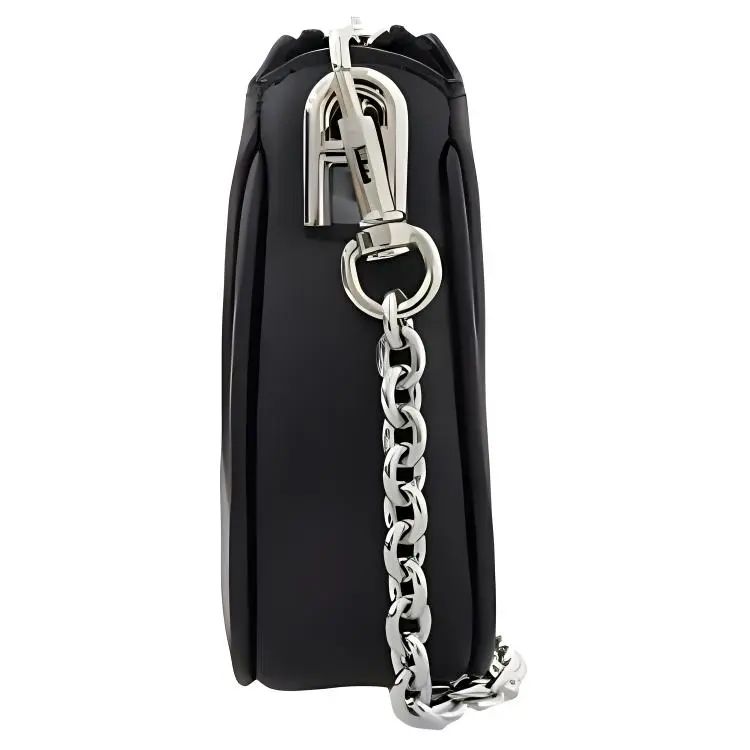 Furla Moon Leather Handbag Shoulder Bag Mini Women's Black-2