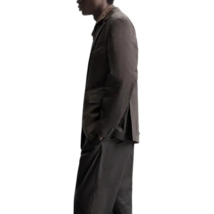 ZARA Business Suits Men Brown-4