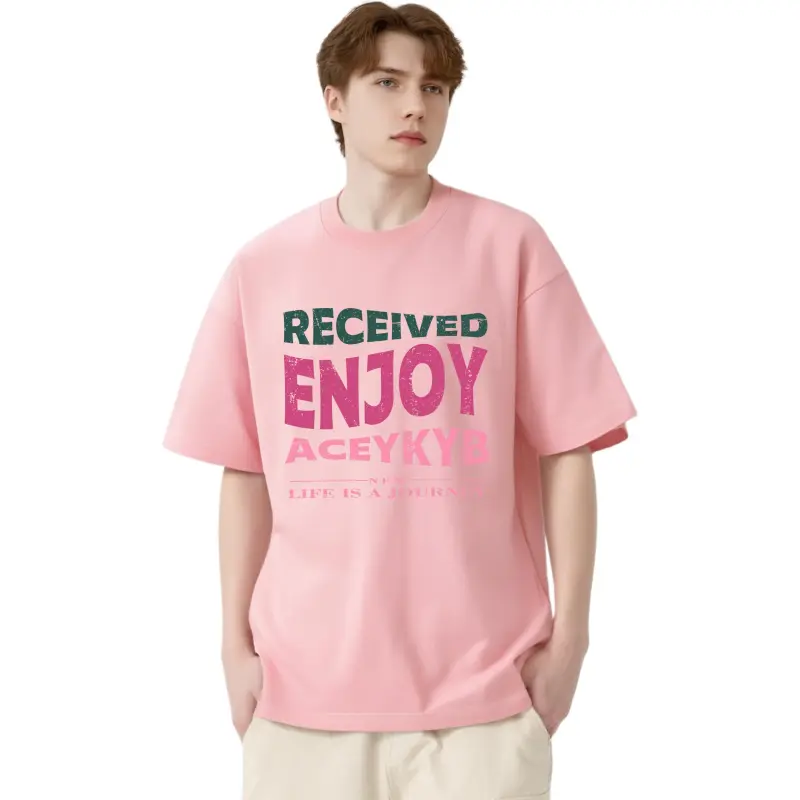 YK&YB T Shirts Unisex Light Pink-1