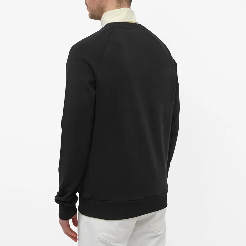 BALMAIN Logo Printed Ribbed Hem Sweatshirt-2