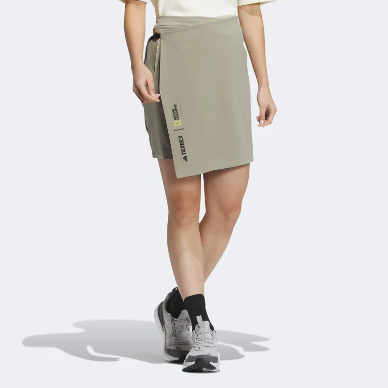 Adidas Casual Short Skirts Women's Egg Stone Silver Gray-1