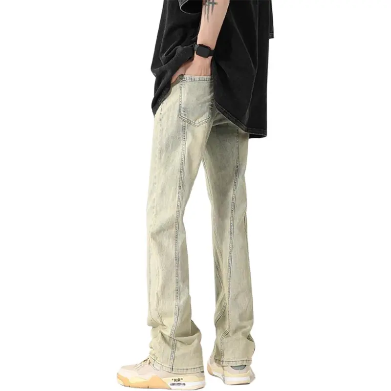 PAINT STAIN Jeans Men's Yellow Mud-11