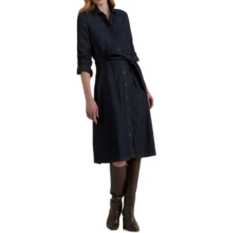 Polo Ralph Lauren Long-Sleeved Dresses Women's Blue-2
