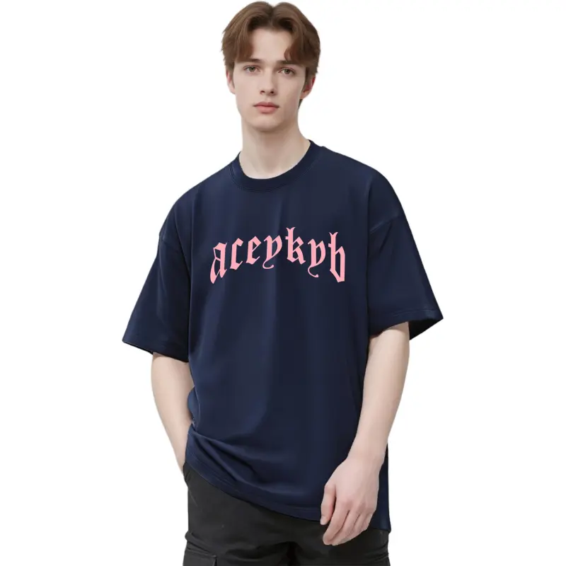 YK&YB T Shirts Unisex Navy Blue-2