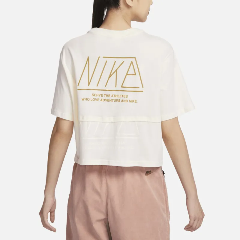 Nike Women'ss Straight Fit Training T-Shirt White-4