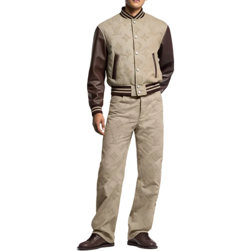 LOUIS VUITTON Monogram Embroidered Varsity Blouson-1