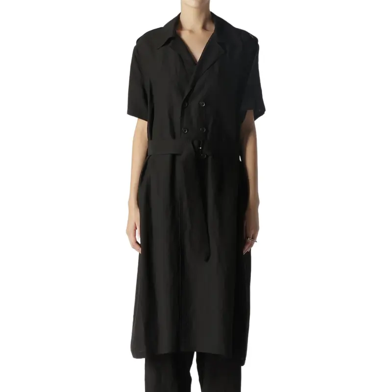Yohji Yamamoto Trench Coat Women's Black-4