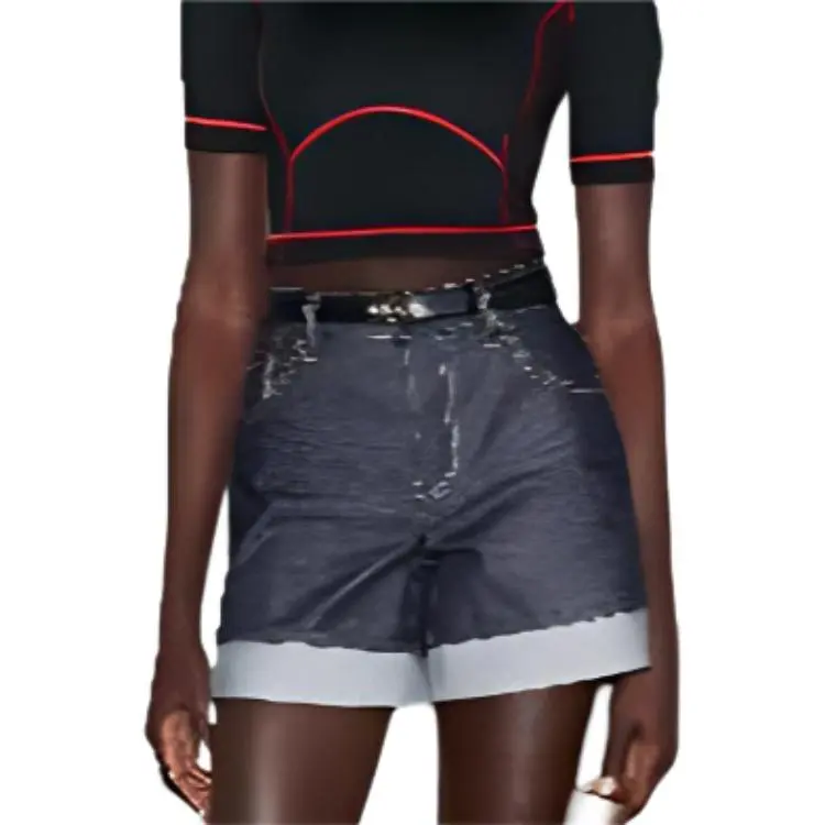GUCCI Rubber Scubba Short Top Black/Red-3