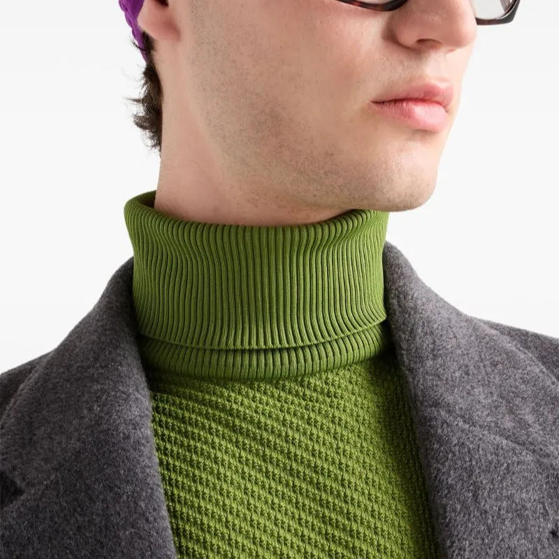 PRADA Turtleneck Nylon Sweater-3