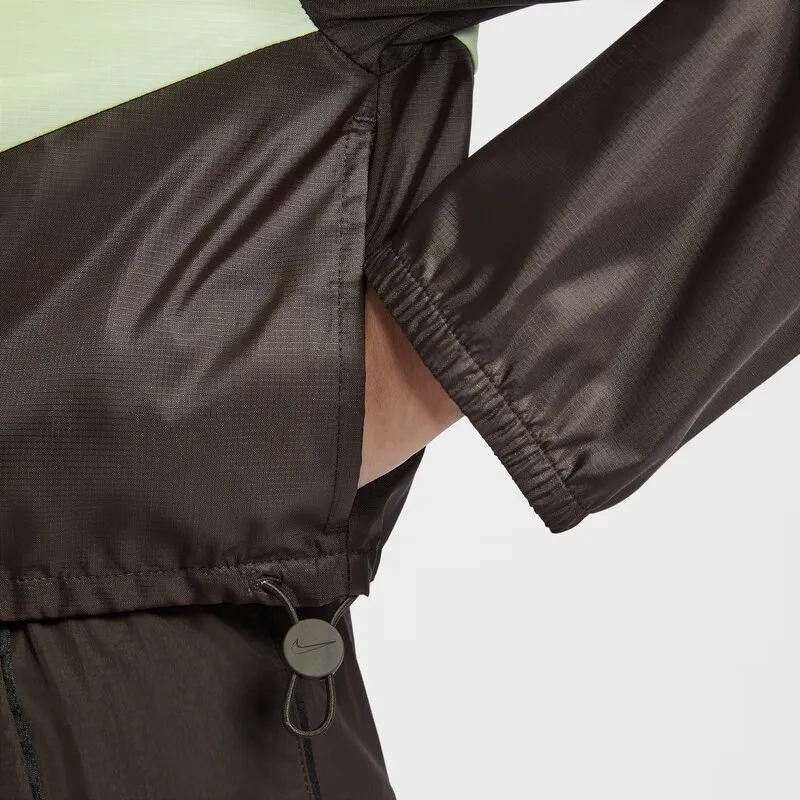 Nike Sportswear SS25 WINDRUNNER Jacket Women's Velvet Brown/Medium Yellow Green/White-4