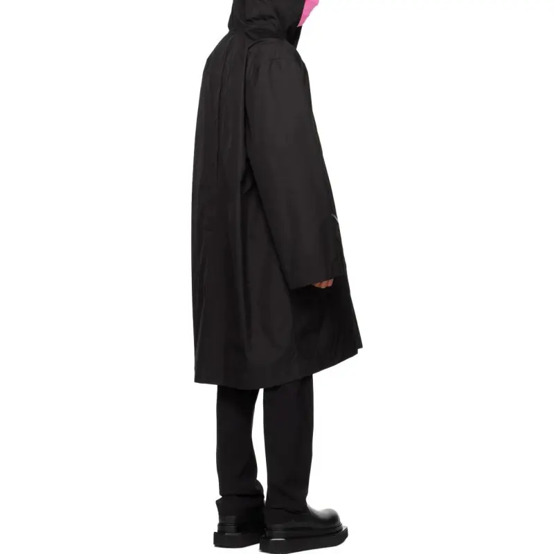 RICK OWENS Trench Coats Men Black-4