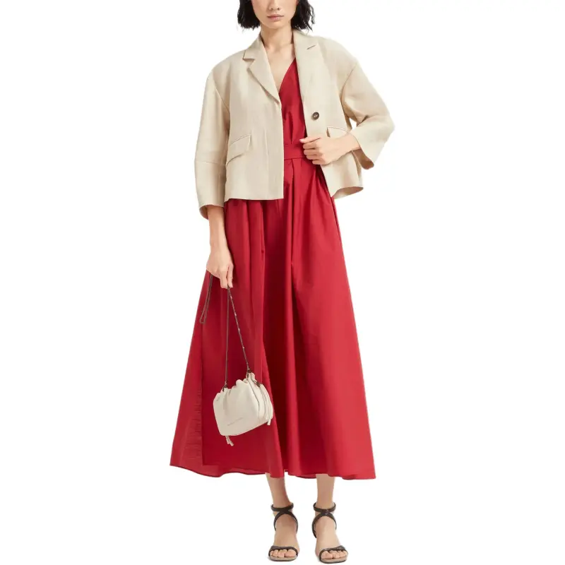 Brunello Cucinelli Poplin Midi Dress-3