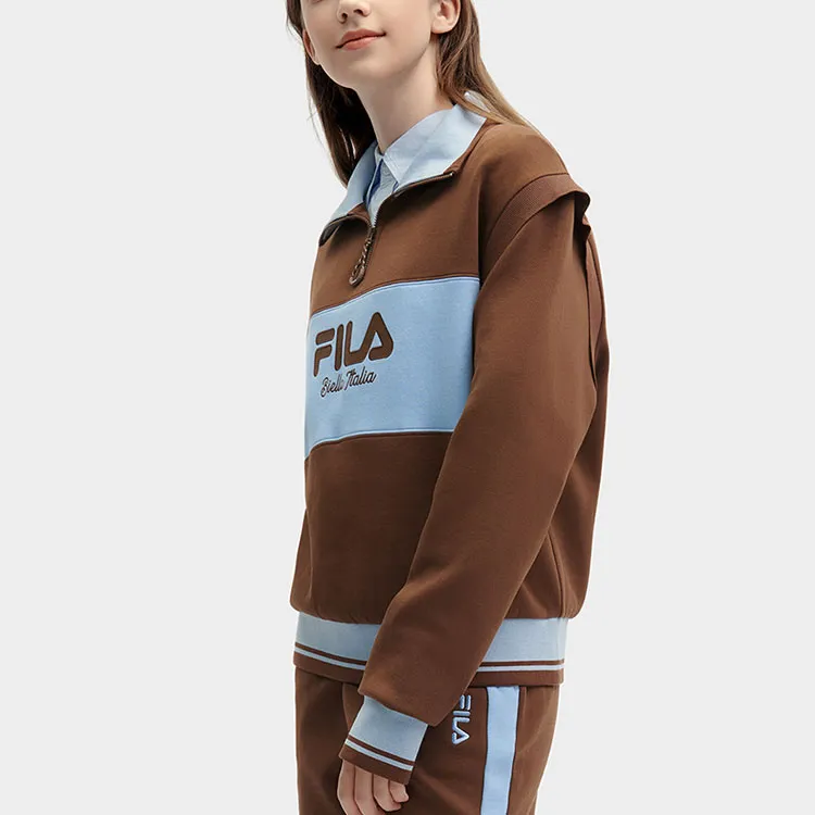 FILA Sweatshirt Women's Cheese Cracker Umber-3