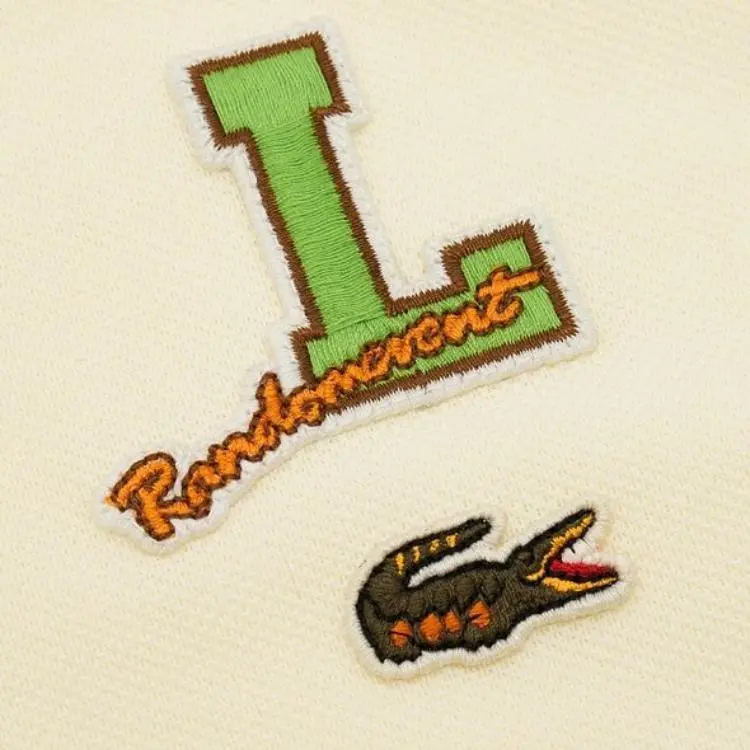 LACOSTE x RANDOMEVENT Polo Shirt Men's Beige-3