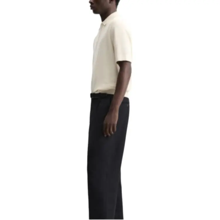 ZARA Polo Shirt Men's Raw White-4