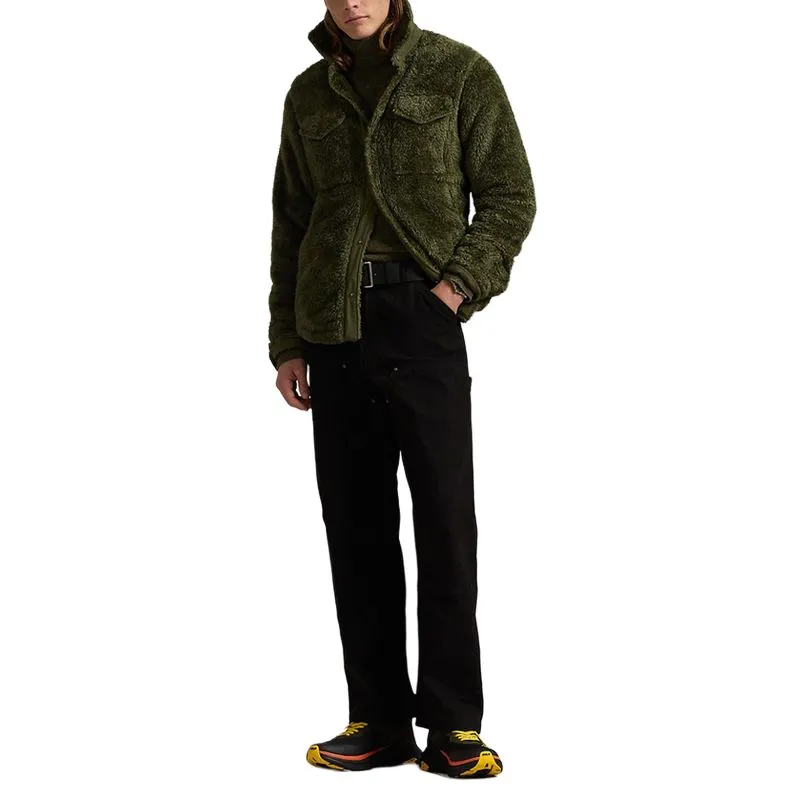Polo Ralph Lauren SS25 Velvet feel Coat Men's New Olive Green-1