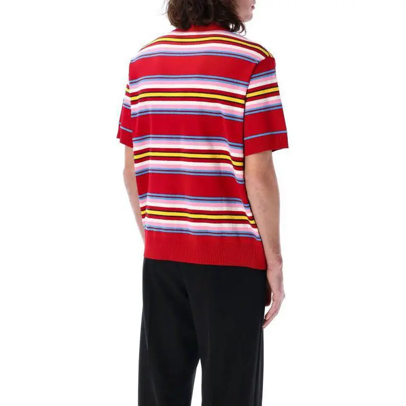 CASABLANCA Striped Polo Shirt-1