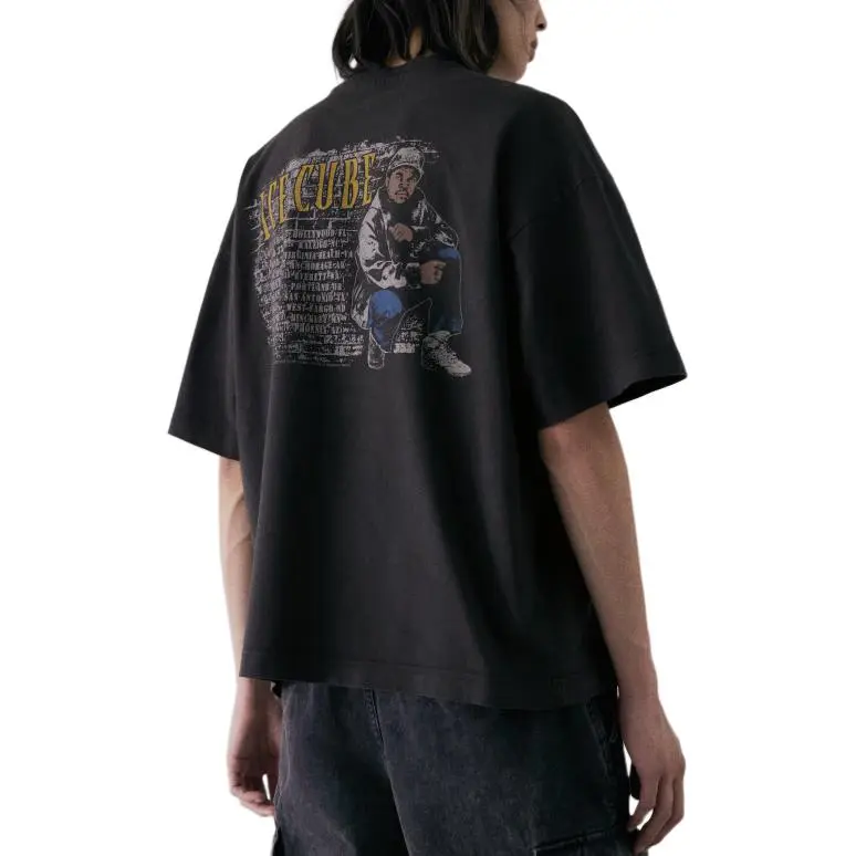 H&M T Shirts Men Black-3