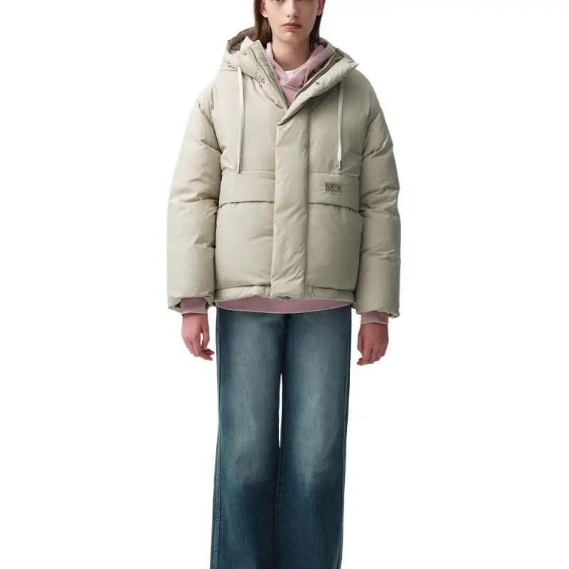 Marithe Francois Girbaud FW24 Down Jacket Unisex Light Beige-2