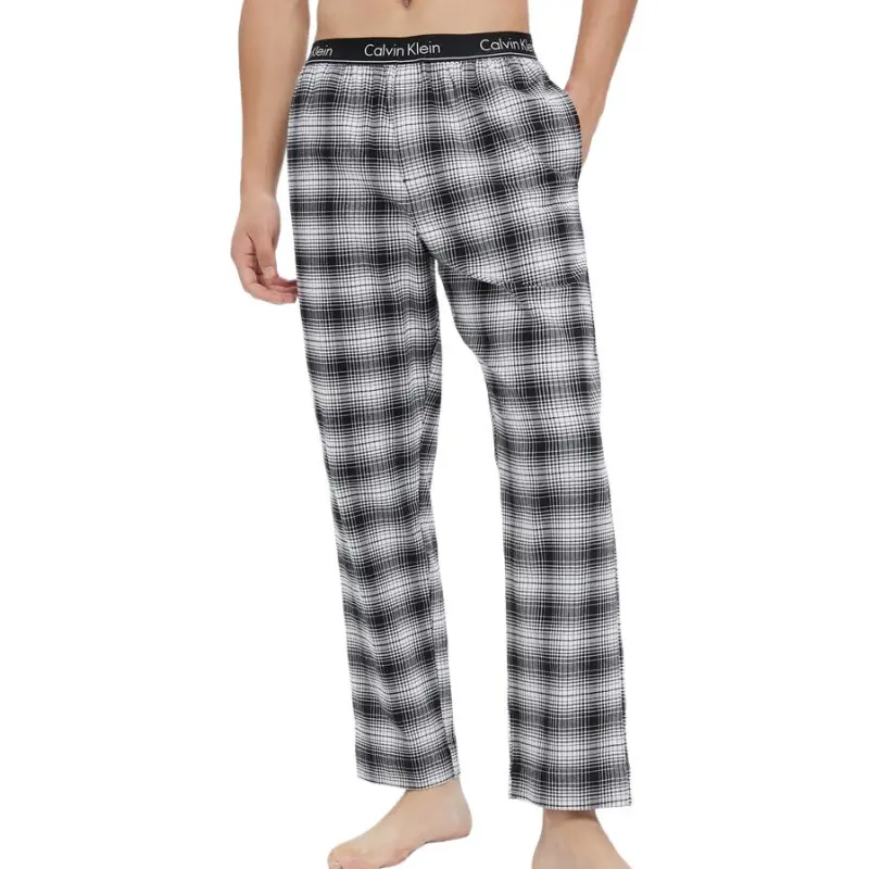 CALVIN KLEIN Pajama Pants Men's Black White Plaid-2