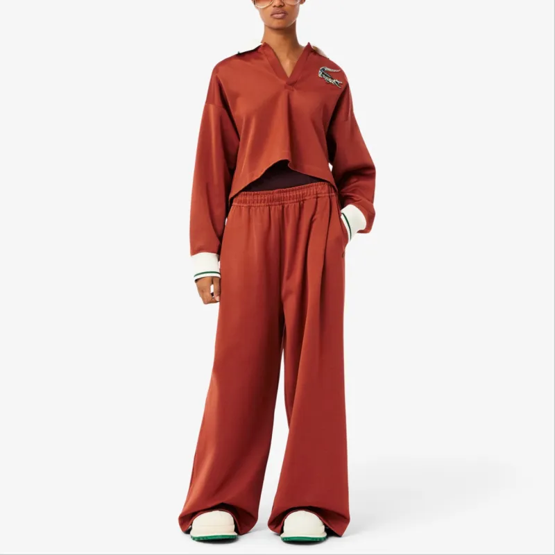 LACOSTE Knitted Sweatpants Women's Light Brown-2