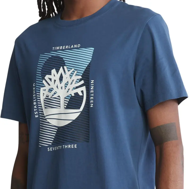 Timberland T Shirt Men's Dark Color Denim-4