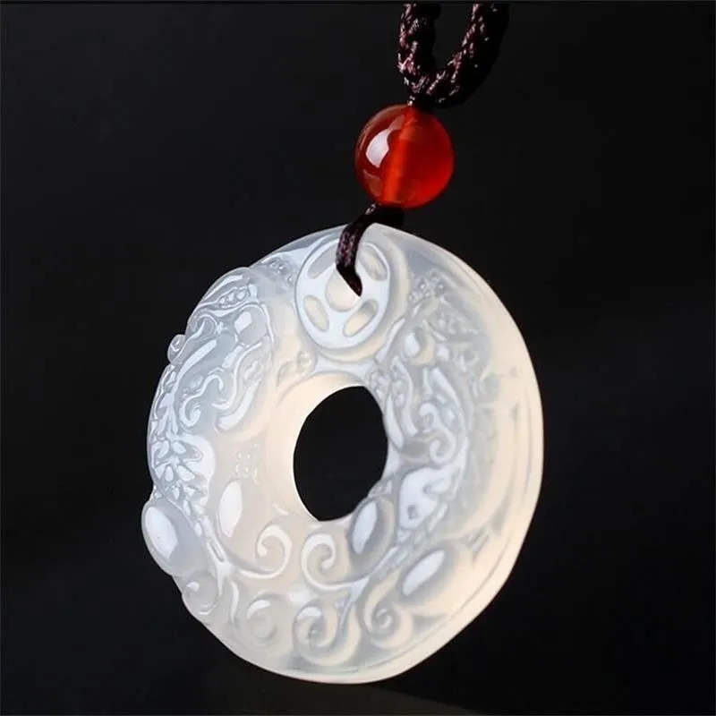 JUNWEN Chalcedony Necklaces Unisex-2