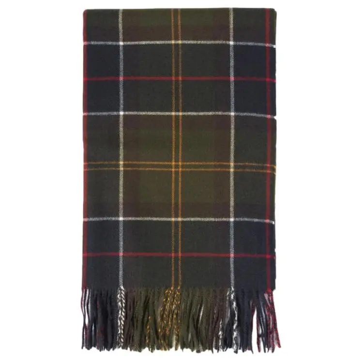 BARBOUR Checked Fringed Edge Scarf-3