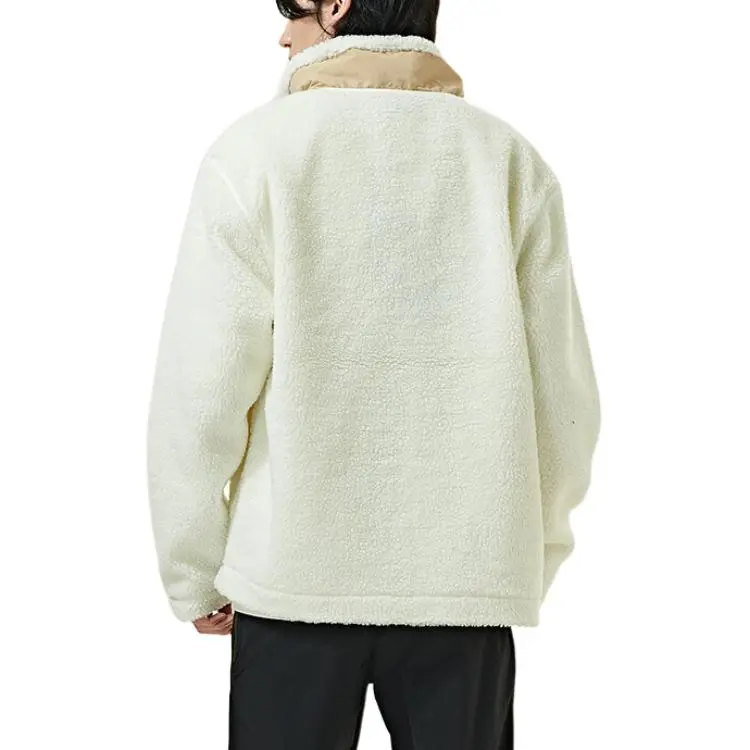 New Balance Velvet Jackets Men White-3