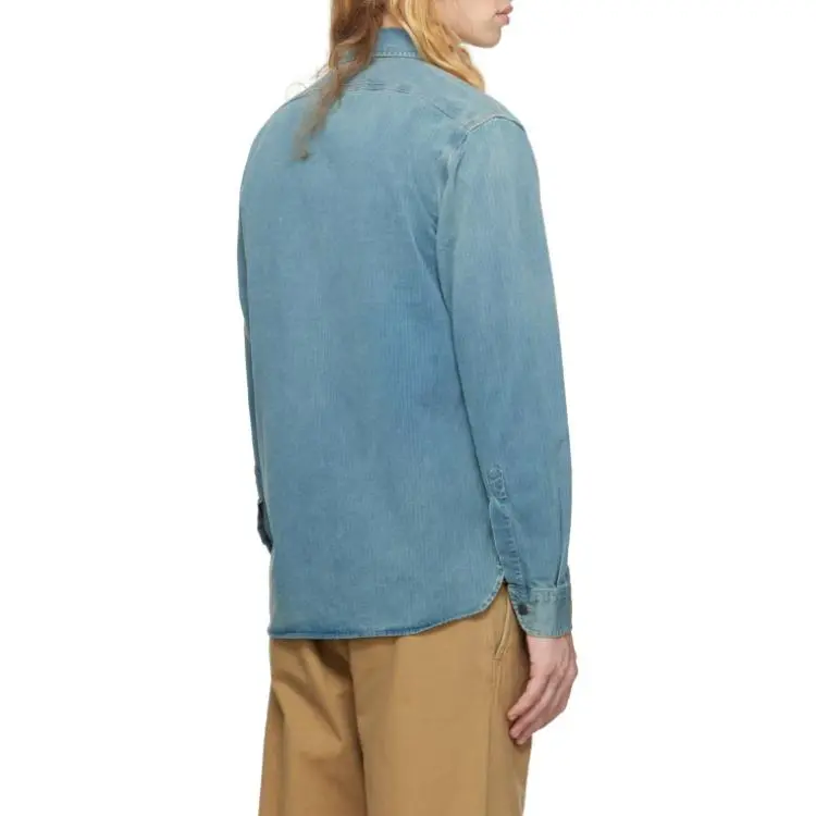 Ralph Lauren Indigo Herringbone Twill Workshirt Shirt Men's Blue-4