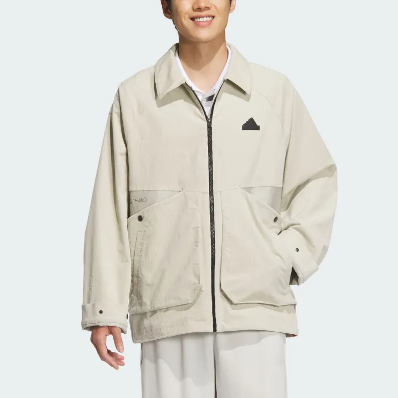 Adidas FW24 Jacket Men's Sesame Earth Gray-2
