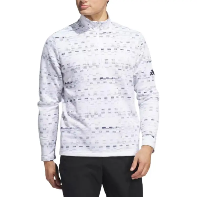 Adidas Free Shipping With AdiClub Core Printed Quarter Zip Pullover-1