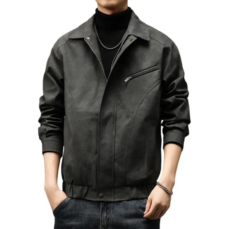 Devanro Jackets Coats Men's Gray-2