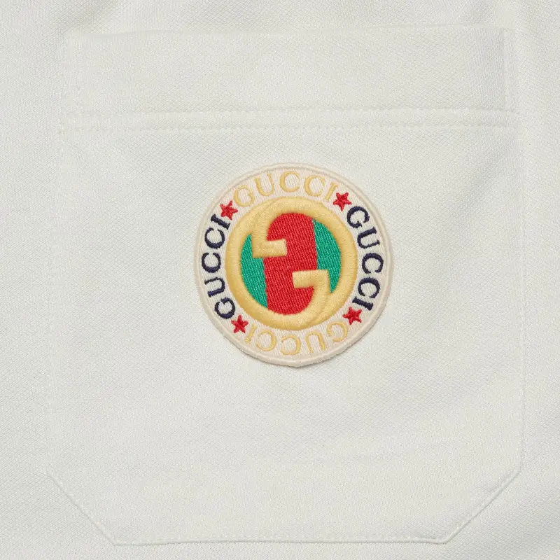 GUCCI Logo patch Cotton Track Pants-4