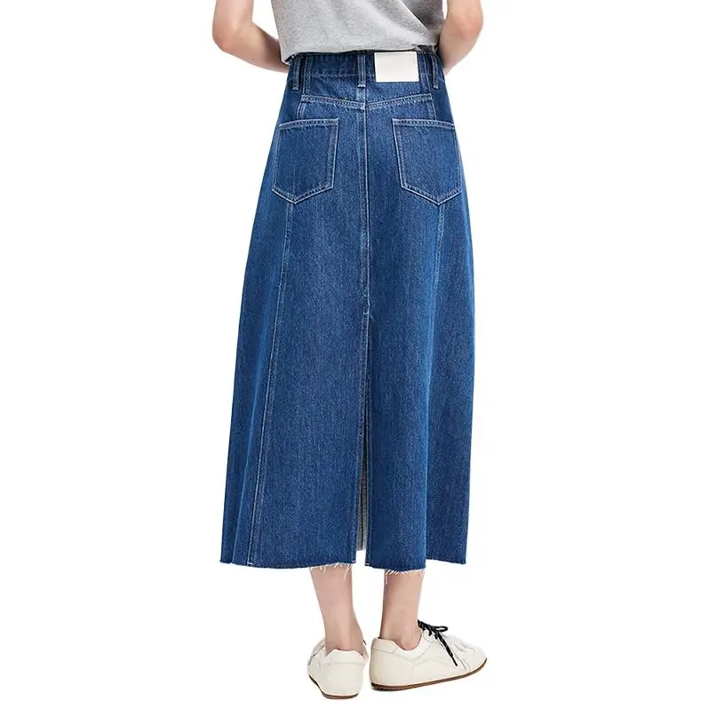 NAVIGARE Denim Long Skirt Women's-5