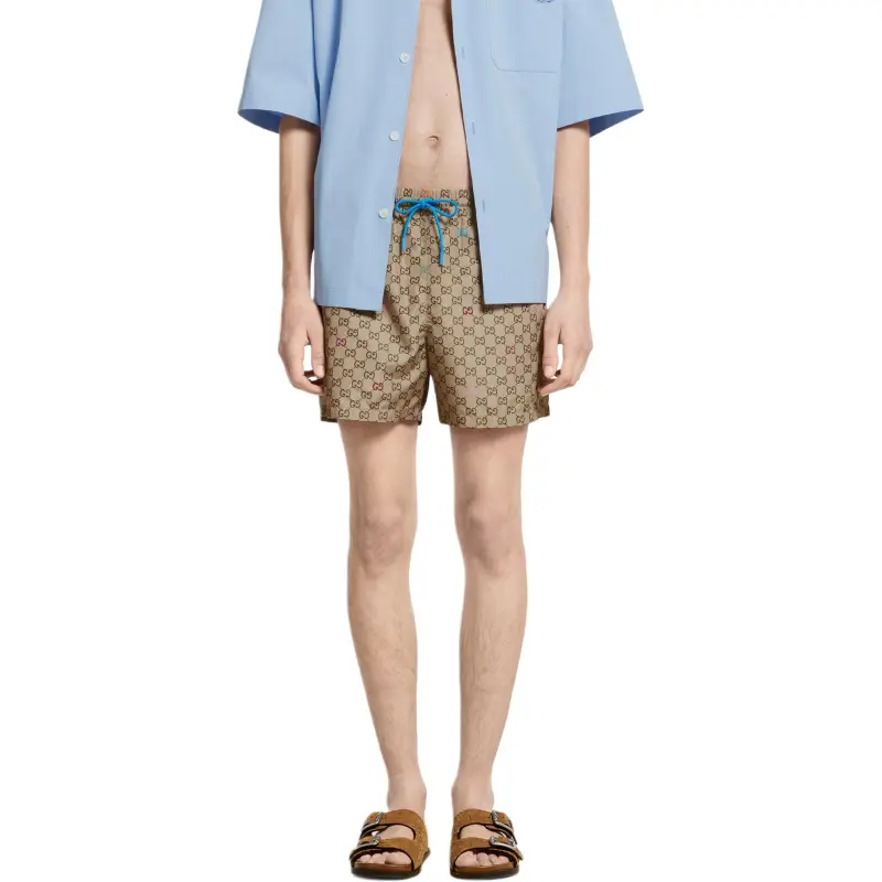 GUCCI FW25 Swimming Shorts Men's Dark Brown-2